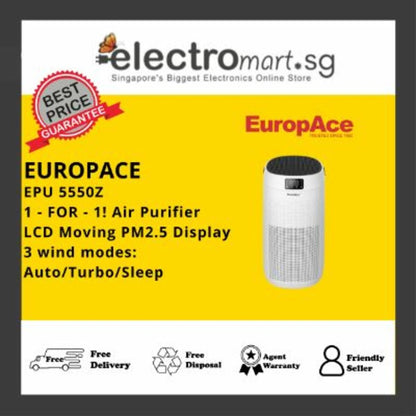 EuropAce EPU 5550Z Smart Air Purifier Buy 1 Get 1 Free
