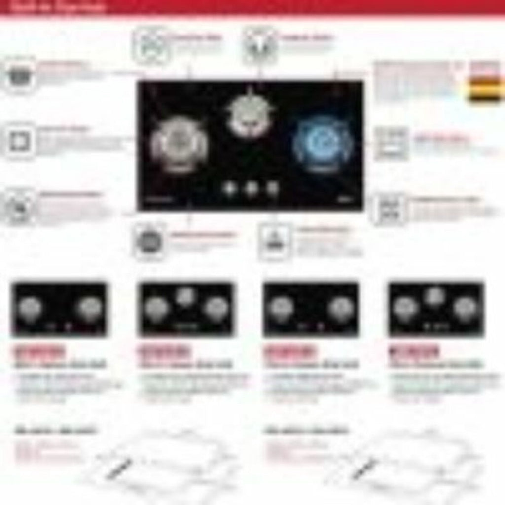 EuropAce Otimmo ECH 9168Y + EBH 6381S 90cm Premium T-Shaped Chimney Hood + 3 Burner 90cm Gas Hob