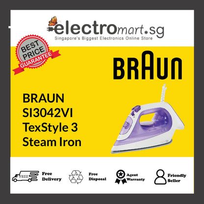 BRAUN  SI3042VI TexStyle 3  Steam Iron