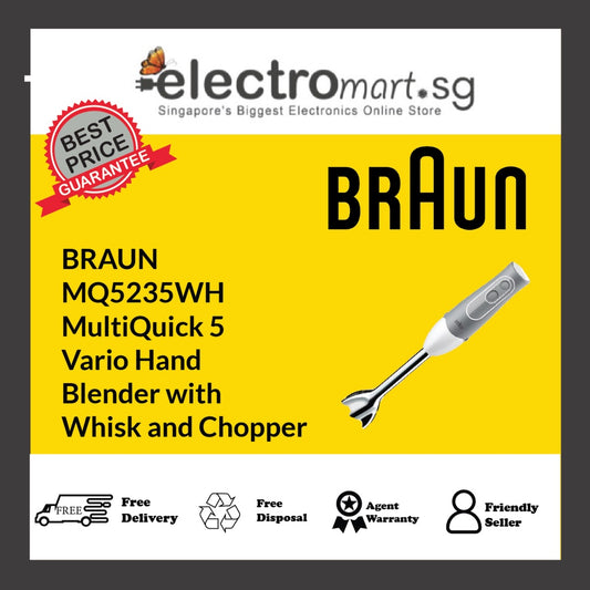BRAUN  MQ5235WH MultiQuick 5  Vario Hand  Blender with  Whisk and Chopper