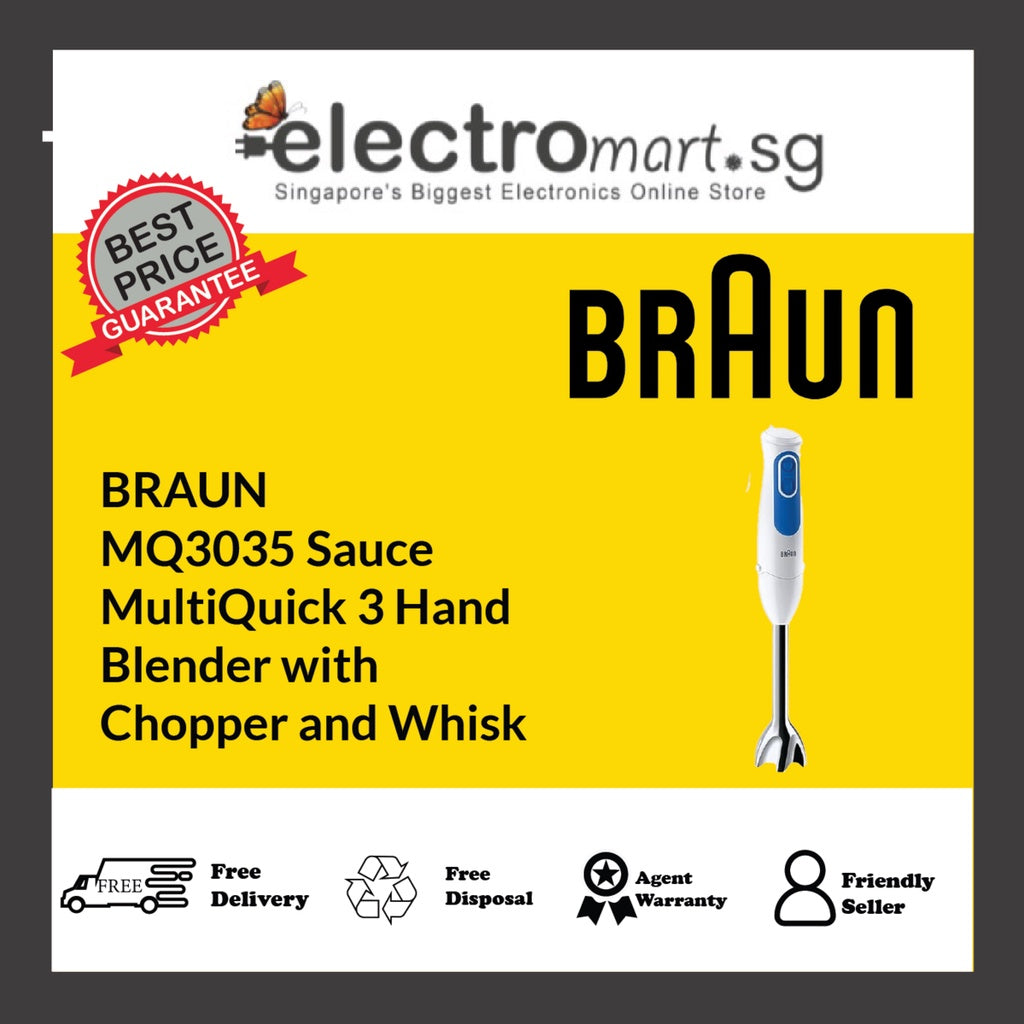 BRAUN  MQ3035 Sauce MultiQuick 3 Hand  Blender with  Chopper and Whisk