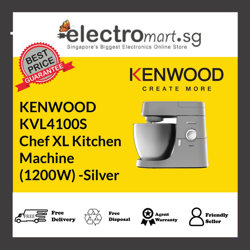 KENWOOD KVL4100S Chef XL Kitchen   Machine  (1200W) -Silver