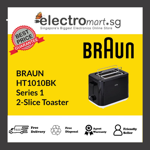 BRAUN  HT1010BK Series 1  2-Slice Toaster