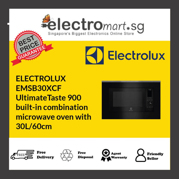 ELECTROLUX EMSB30XCF UltimateTaste 900  built-in combination  microwave oven with  30L/60cm