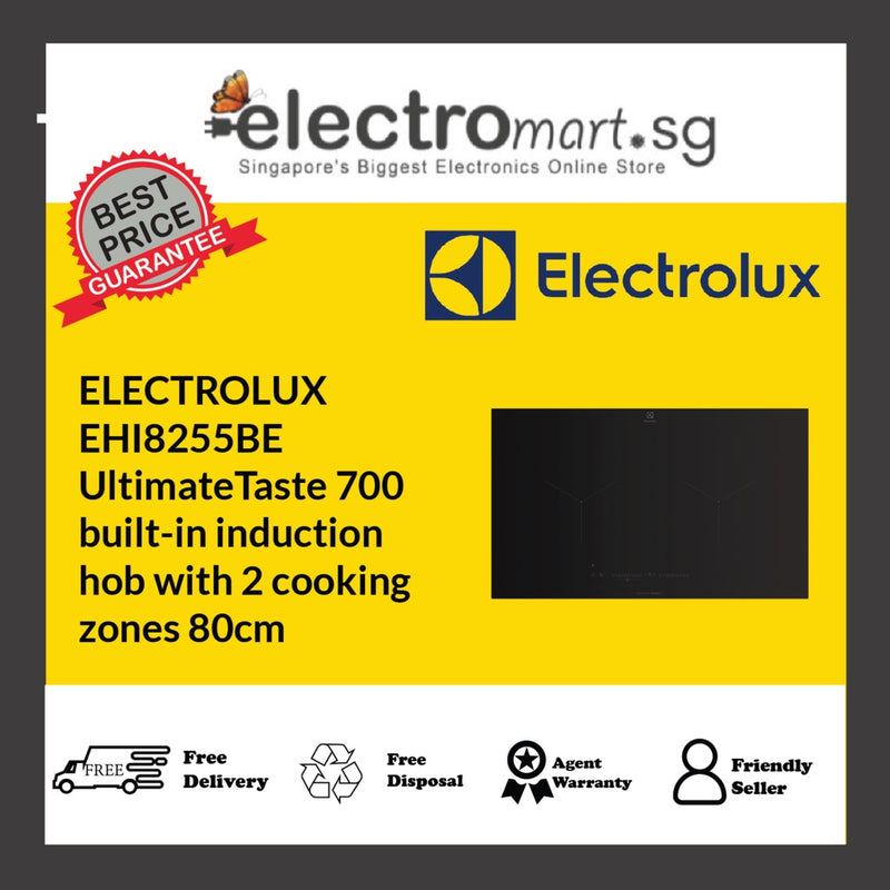 ELECTROLUX EHI8255BE UltimateTaste 700  built-in induction  hob with 2 cooking  zones 80cm