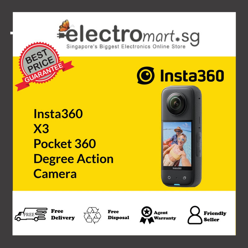 Insta360 X3 Pocket 360  Degree Action  Camera
