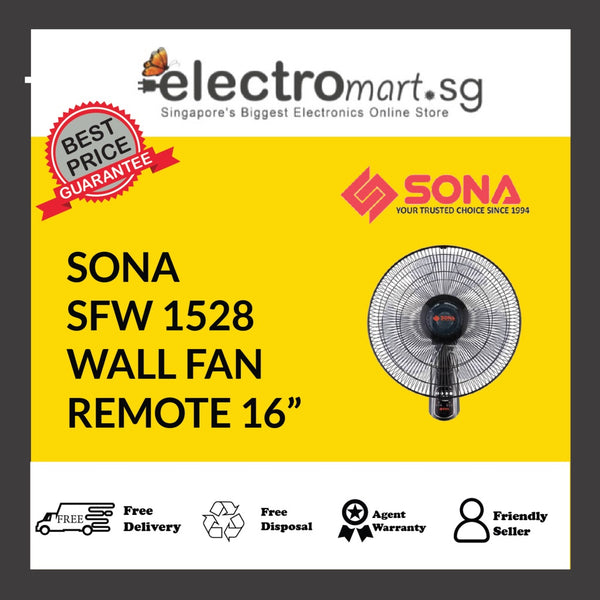 SONA SFW 1528 WALL FAN REMOTE 16”