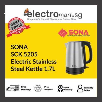 SONA SCK 5205 Electric Stainless Steel Kettle 1.7L