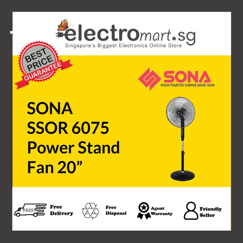 SONA SSOR 6075 Power Stand Fan 20”