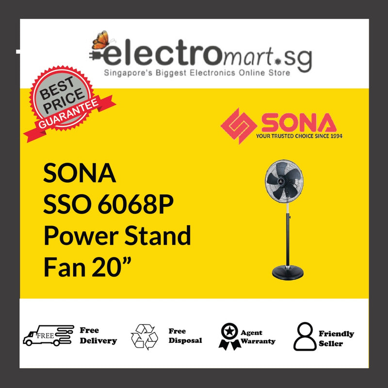 SONA SSO 6068P Power Stand Fan 20”