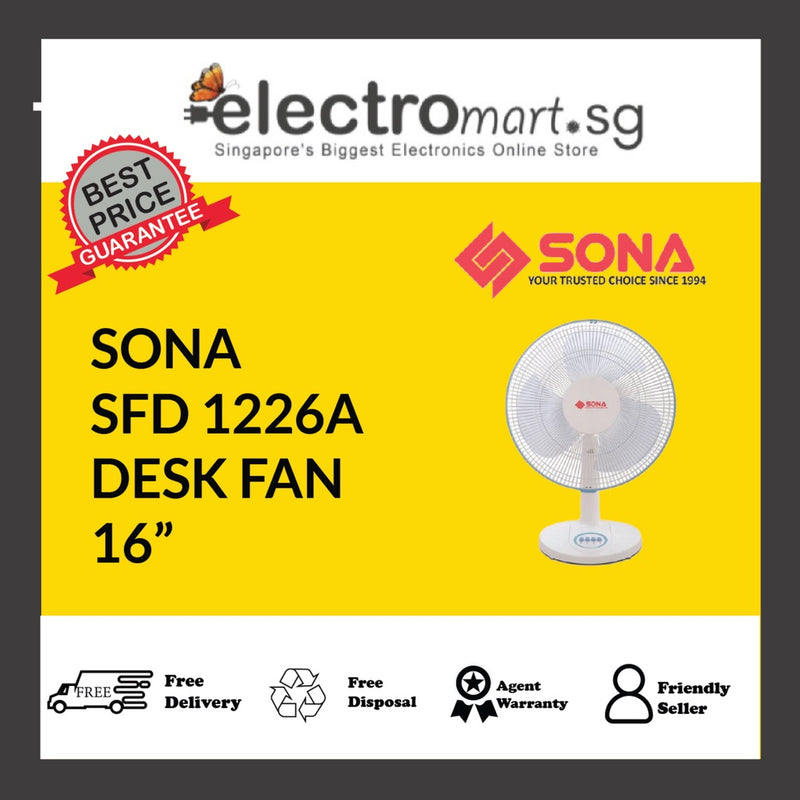 SONA SFD 1226A DESK FAN 16”