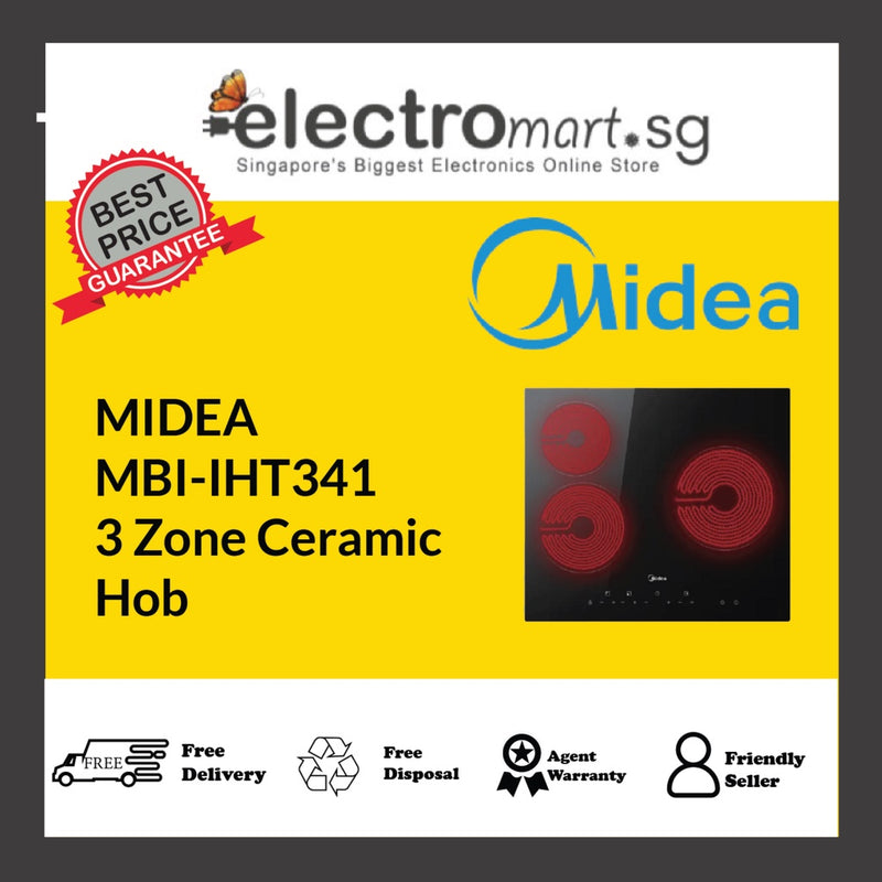 MIDEA MBI-IHT341 3 Zone Ceramic Hob