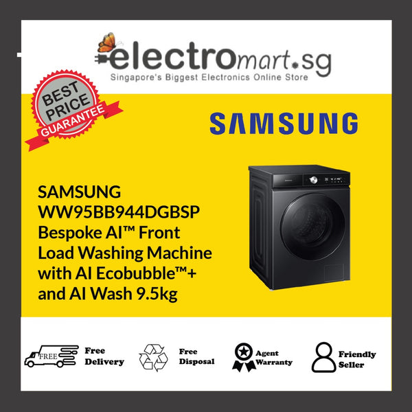 SAMSUNG WW95BB944DGBSP Bespoke AI™ Front  Load Washing Machine  with AI Ecobubble™+  and AI Wash 9.5kg