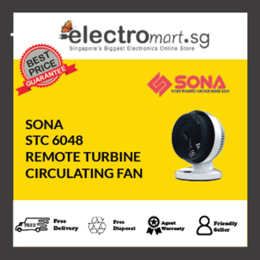 SONA STC 6048 Remote Turbine Circulating Fan 8”