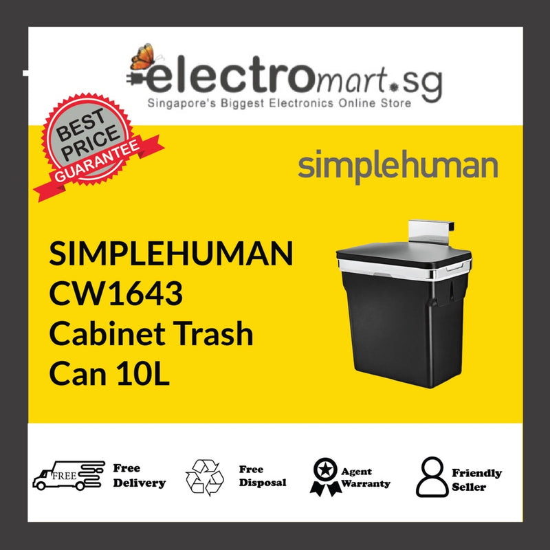 SIMPLEHUMAN CW1643 Cabinet Trash Can 10L
