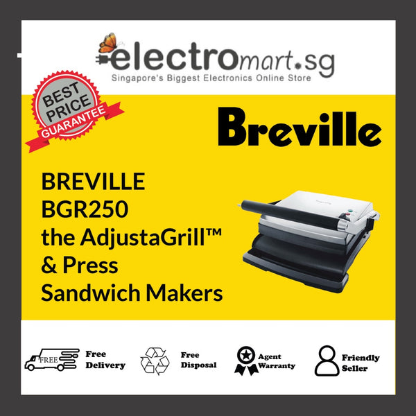 BREVILLE BGR250 the AdjustaGrill™ & Press Sandwich Makers