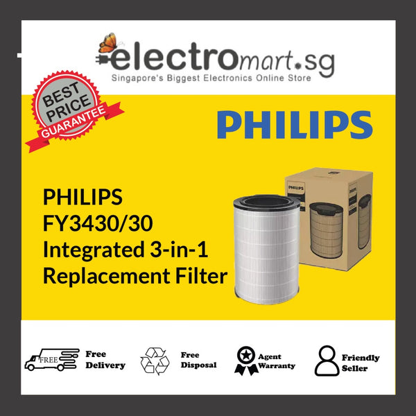 PHILIPS FY3430/30 Integrated 3-in-1 Replacement Filter