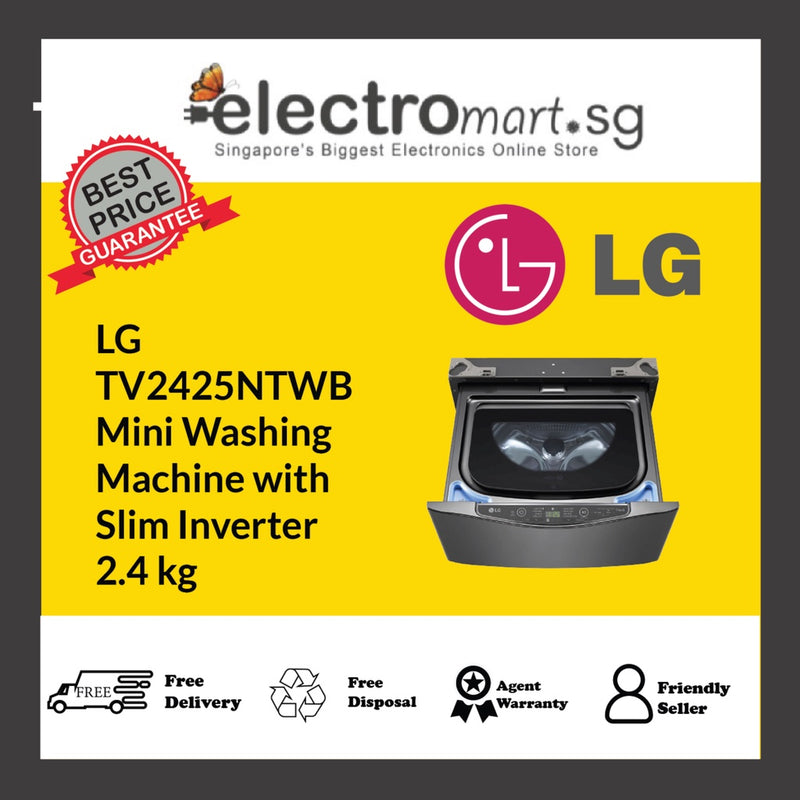 LG  TV2425NTWB Mini Washing  Machine with  Slim Inverter  2.4 kg