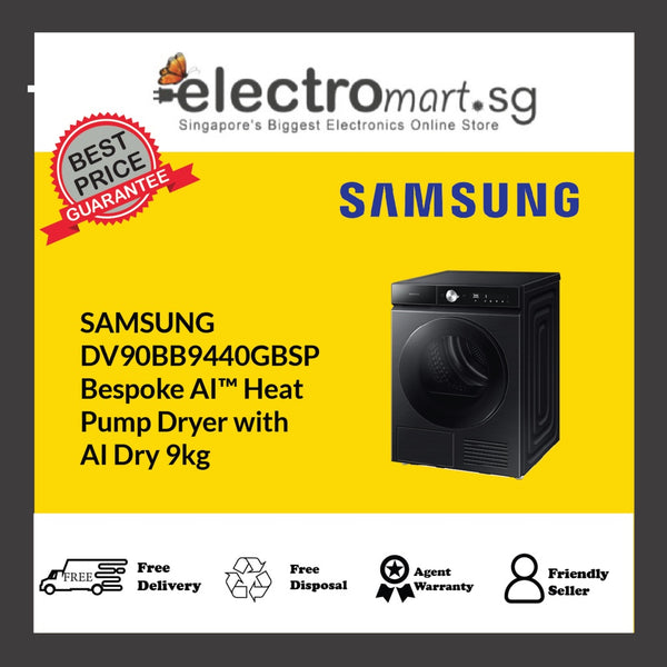 SAMSUNG DV90BB9440GBSP Bespoke AI™ Heat  Pump Dryer with  AI Dry 9kg