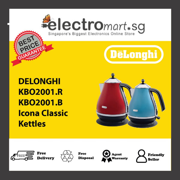 DELONGHI KBO2001.R / KBO2001.B Icona Classic Kettles