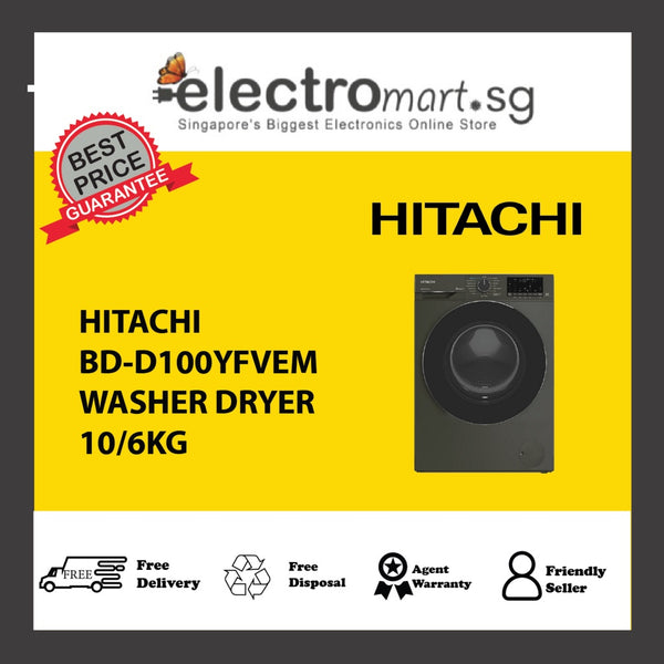 HITACHI BD-D100YFVEM WASHER DRYER 10/6KG