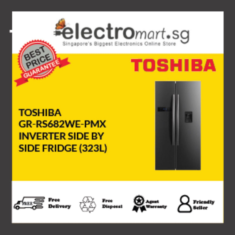 Toshiba GR-RS682WE-PMX (Net 514L) Side-By-Side Inverter Refrigerator