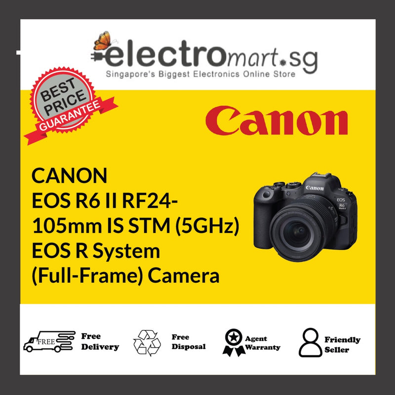 CANON EOS R6 II RF24- 105mm IS STM (5GHz) EOS R System (Full-Frame) Camera