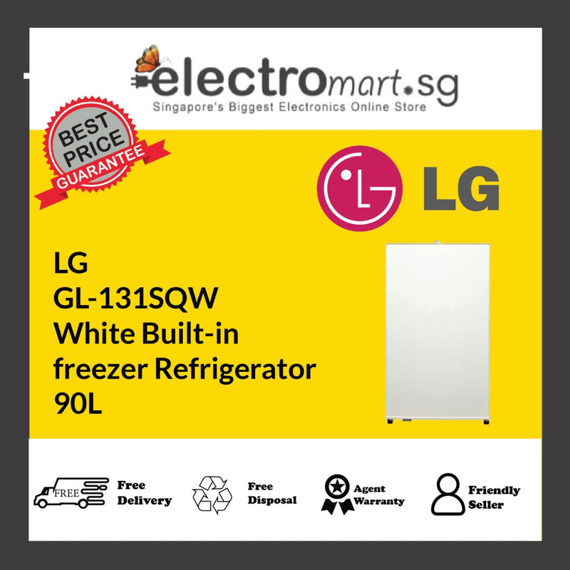 LG  GL-131SQW White Built-in  freezer Refrigerator 90L