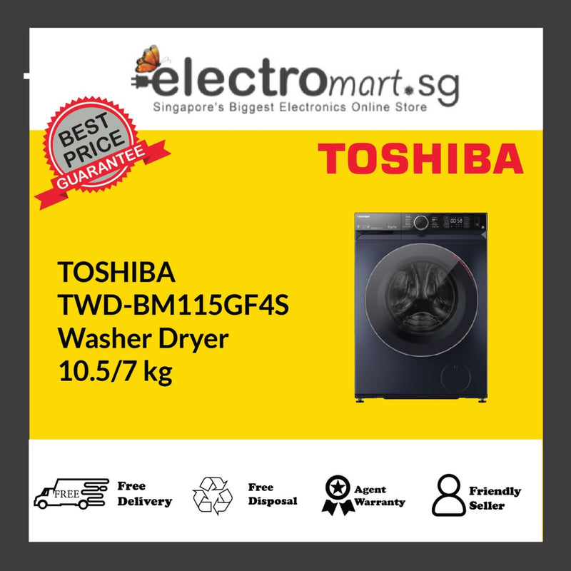 TOSHIBA TWD-BM115GF4S Washer Dryer 10.5/7 kg