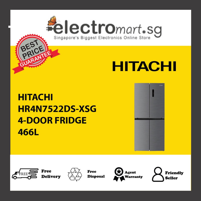 HITACHI HR4N7522DS-XSG 4-DOOR FRIDGE 466L