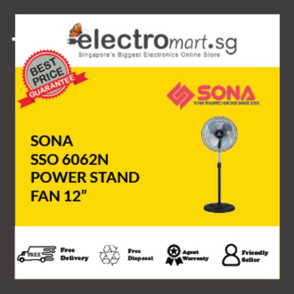 SONA SSO 6062N POWER STAND  FAN 12”