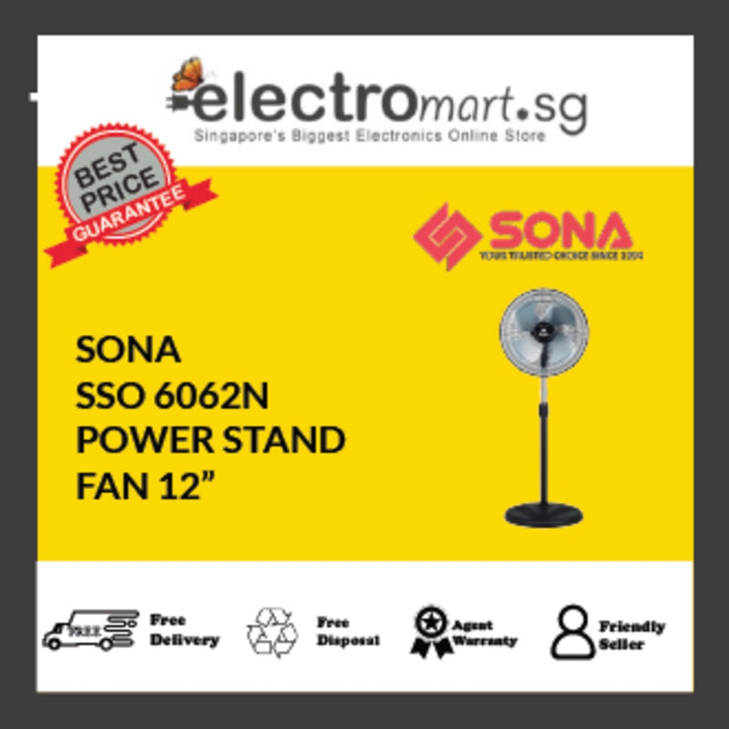 SONA SSO 6062N POWER STAND  FAN 12”