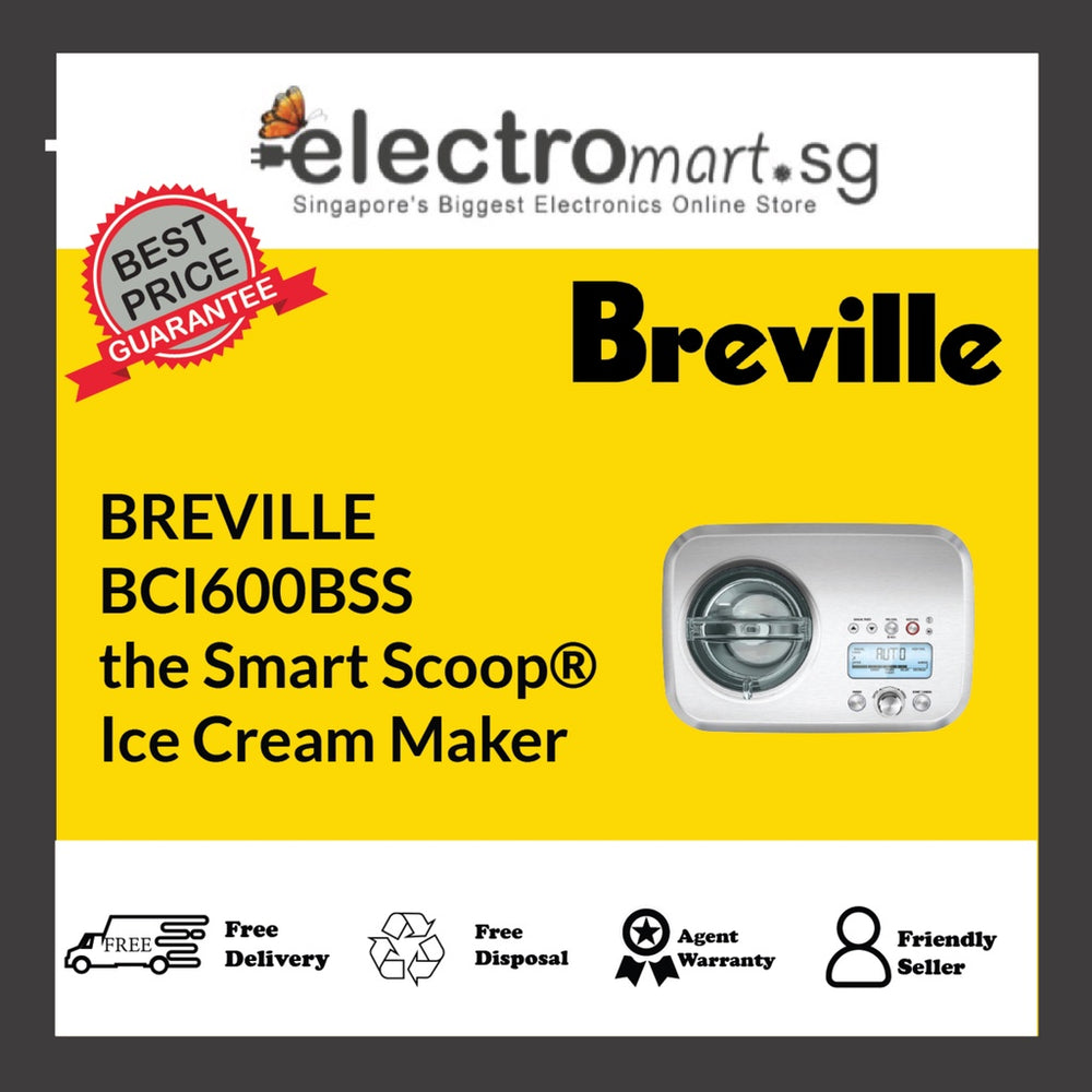 BREVILLE BCI600BSS the Smart Scoop Ice Cream Maker