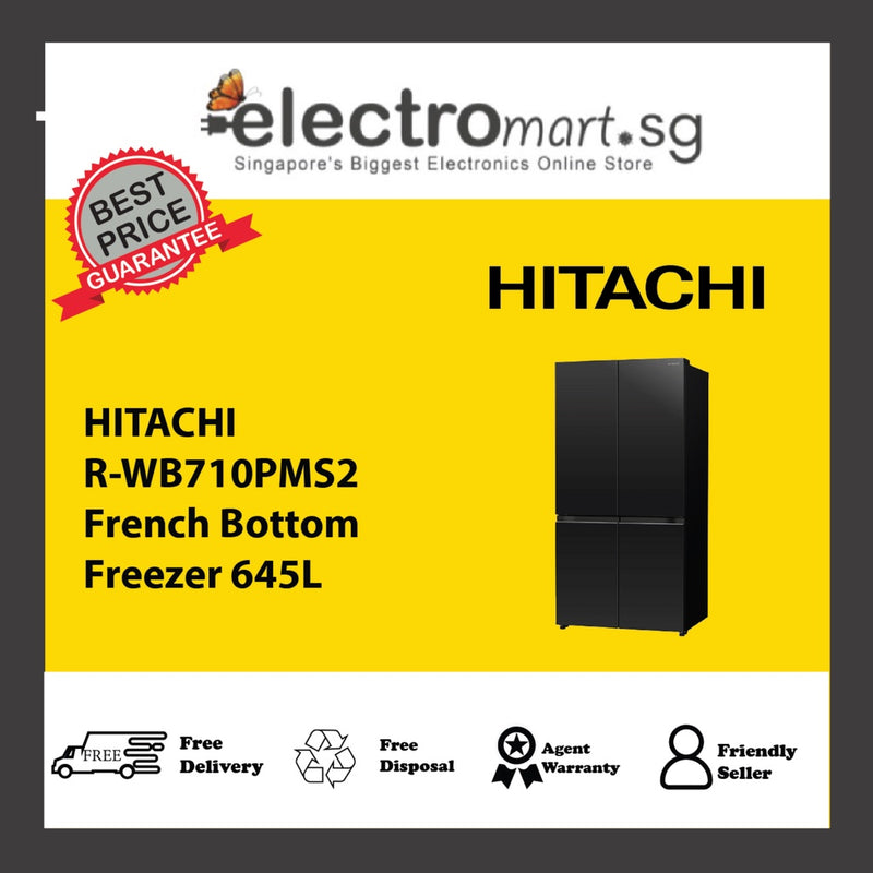 HITACHI R-WB710PMS2 French Bottom  Freezer 645L