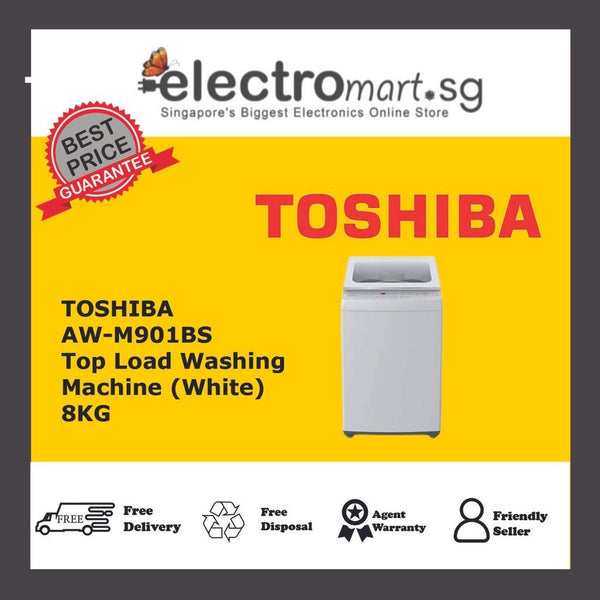 TOSHIBA 8KG TOP LOAD WASHING MACHINE AW-M901BS