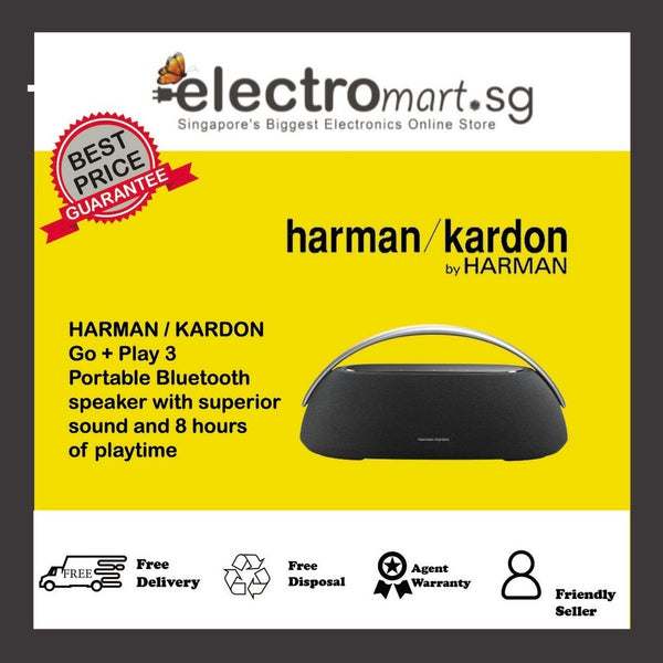 HARMAN / KARDON Go + Play 3 Portable Bluetooth  speaker with superior  sound and 8 hours  of playtime