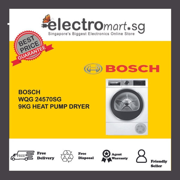 BOSCH 9KG HEAT PUMP DRYER WQG24570SG