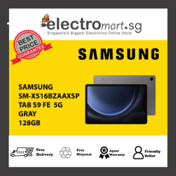 SAMSUNG SM-X516BZAAXS 128GB TAB S9 FE 5G GRAY