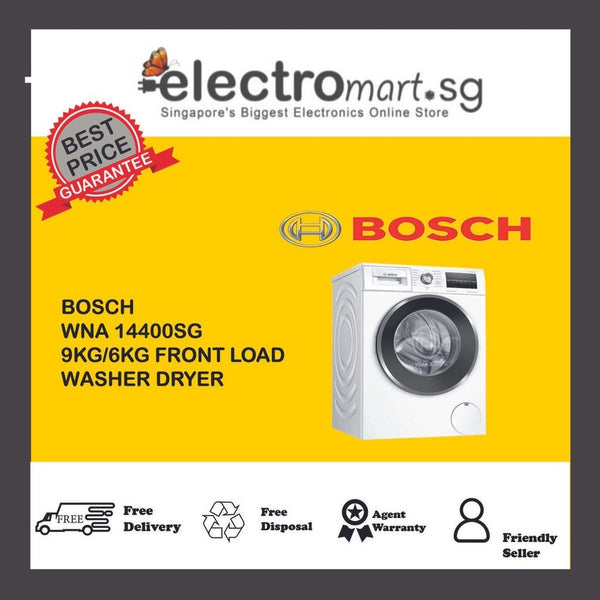 BOSCH 9KG/6KG FRONT LOAD WASHER DRYER (SERIES 4) WNA14400SG (WHITE)