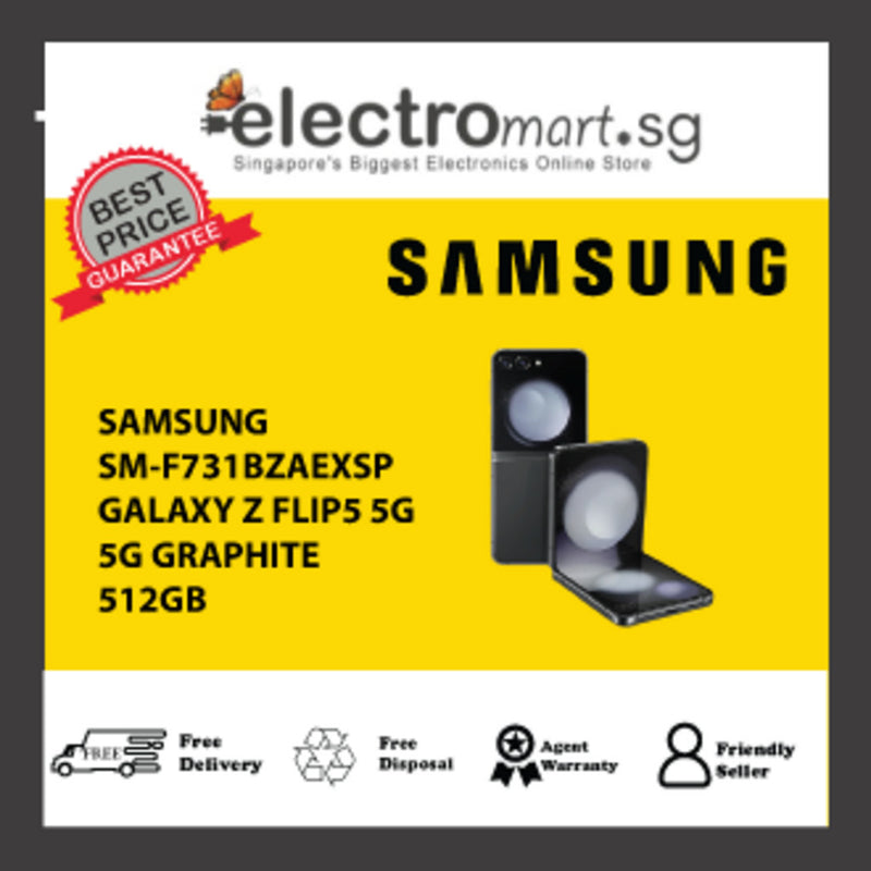 SAMSUNG  SM-F731BZAEXSP 6.7 INCH GALAXY Z FLIP5 5G 512GB GRAPHITE