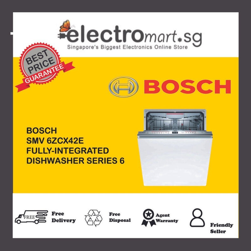 BOSCH FULLY-INTEGRATED DISHWASHER SERIES 6 SMV6ZCX42E (WHITE) - EXCLUDE INSTALLATION