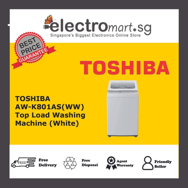 Toshiba AW-K801AS(WW) 7.0kg Top Load Washing Machine (White)