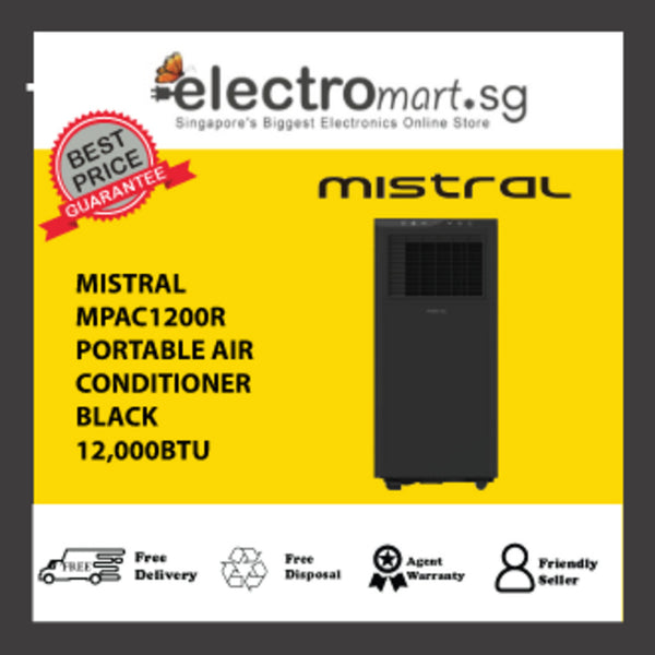MISTRAL MPAC1200R PORTABLE AIR CONDITIONER 12,000BTU (BLACK)