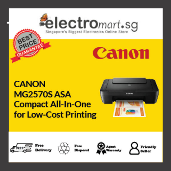 CANON MG2570S ASA Compact All-In-One  for Low-Cost Printing