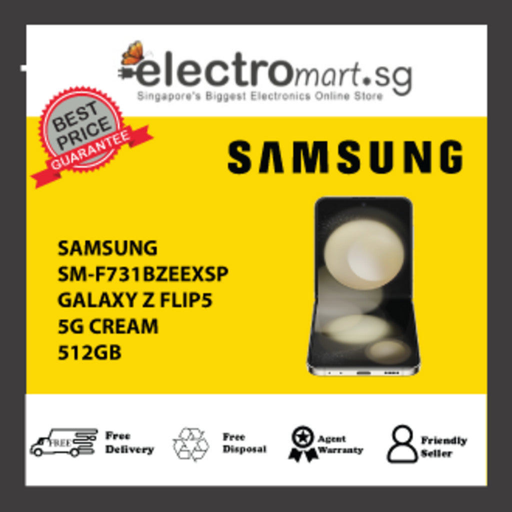 SAMSUNG SM-F731BZEEXSP 6.7 INCH GALAXY Z FLIP5 5G 512GB CREAM