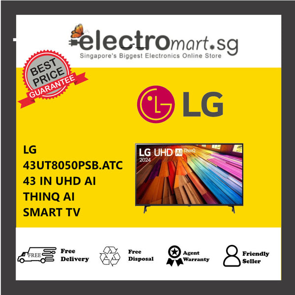 LG 43UT8050PSB.ATC 43 IN UHD AI THINQ AI SMART TV