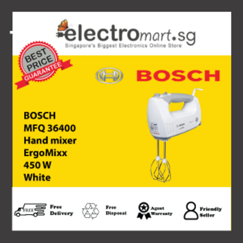 BOSCH MFQ 36400 Hand mixer ErgoMixx 450 W White,