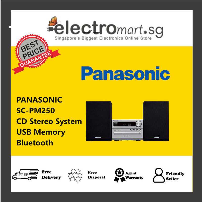 PANASONIC SC-PM250 CD Stereo System USB Memory  Bluetooth