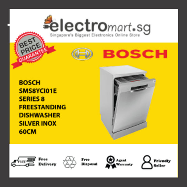 BOSCH SMS8YCI01E Series 8 Free-standing dishwasher 60 cm Inox