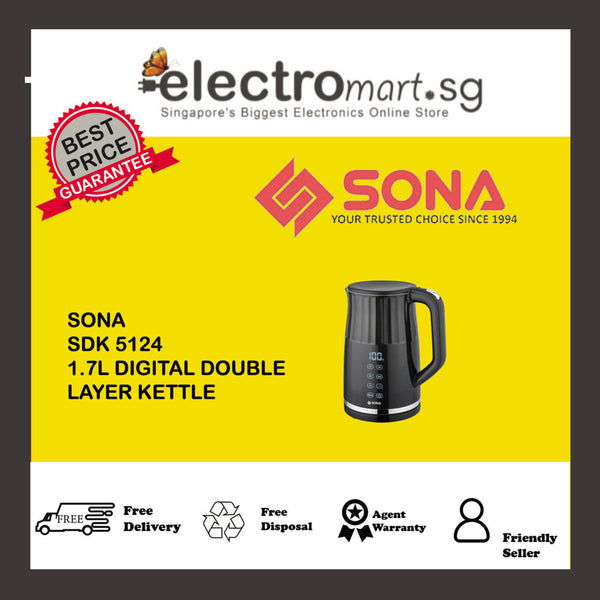 SONA SDK 5124 1.7L DIGITAL DOUBLE  LAYER KETTLE